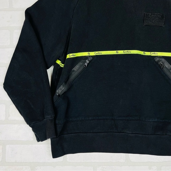 Cookies Tech Pack Black Pullover Hoodie Mens Sz Medium Streetwear Skater Pocket - Picture 5 of 12